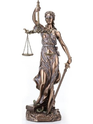 Veronese Koleksiyon Lady Justice Adalet Heykeli Themis Figürü 30CM