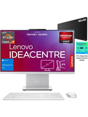Lenovo ıdeacentre 27ARR9 Aıo Ryzen7 7735HS 40GB 2tb SSD 27" Fhd W11PRO All In One Bilgisayar - Webzone Xxl Mouse Pad WZ14