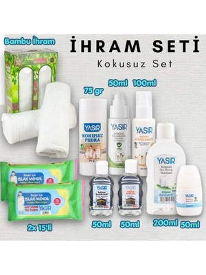 Camimarket Bambu Ihram ve Kokusuz Hac Umre Seti | Ihram ve Kişisel Bakım Ürünleri Hazır Set