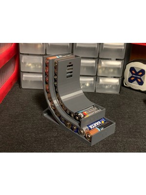 Filamel Kaydıraklı Pil Kutusu - Aa Kalem ve Aaa Ince Pil Düzenleyici Organizer Stand