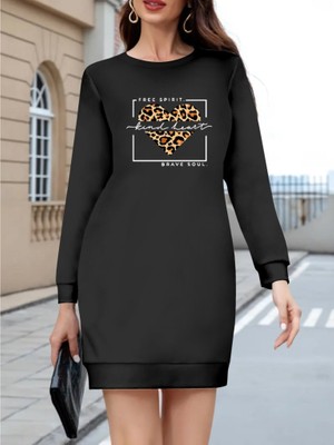 Deluxe Takı ve Giyim Kadın Uzun Kollu Bisiklet Yaka Desenli Viskon Iki Iplik Bluz