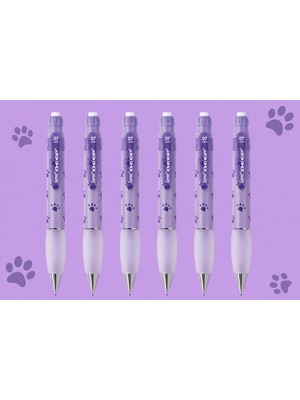 Serve Versatil Kalem Deep 0.7 mm Lavanta Köpek Patisi 6'lı Paket