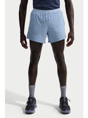 Nike Stride Dri-Fit 5 Brief-Lined Running Shorts 5 Inch Slip Astarlı Erkek Koşu Şortu Mavi