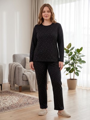 Sleeproom Bisiklet Yaka Pointel Örme Mevsimlik Kadın Pijama Takımı