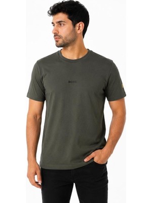 Boss Grafics Bisiklet  Yaka Haki Regular Fit