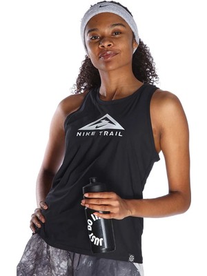 Nike Dri Fit Trail Womens Tank Kadın Koşu Antreman Atleti Siyah