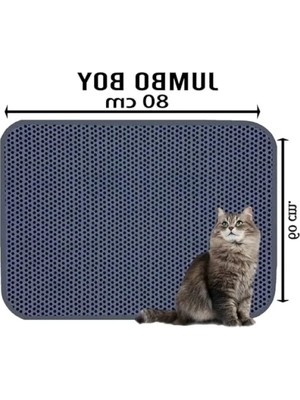 Aesco Kedi Tuvaleti Önü Kokusuz Elekli Kedi Kumu Paspası - 2'li Set