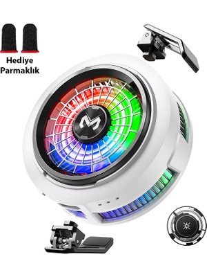 Memo CX20 Ios Android Soğutucu 20W Manyetik Rgb Telefon Soğutucu –anında Hızlı Soğutma,sessiz Fan Soğutma