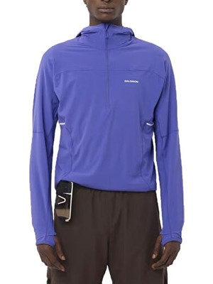 Salomon Sense Aero Hybrıd Erkek Outdoor Çeyrek Fermuarlı Polar Üst LC2639200 Mor