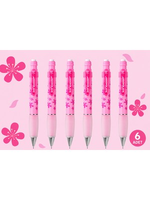 Serve Versatil Kalem Deep 0.7 mm Şeker Pembe Çiçek 6'lı Paket