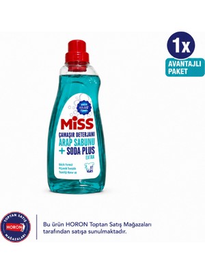 Miss Arapsabunu Etkili Çamaşır Deterjanı 1500 ml Beyaz ve Renkliler İçin 37 Yıkama