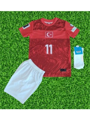Moda Türkiye A Milli Takım 2026 Kenan Yıldız Kırmızı Çocuk Forması 3'lü Set