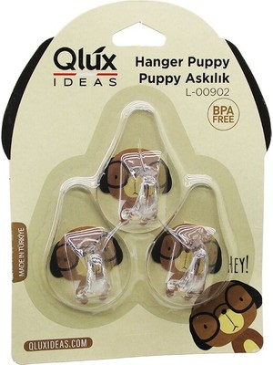 3pcs Puppy Askı Şeffaf Askı Yapışkanlı Montaj