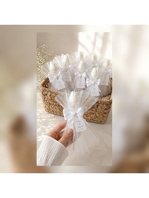 SemFey (10 Adet) Kişiye Özel Lale Mum
