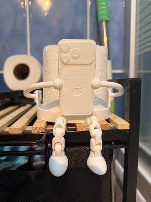 Filamel Esprili Telefon Tutuculu Tuvalet Kağıtlığı - Dekoratif 3D Baskı Banyo Aksesuarı ve Organizer