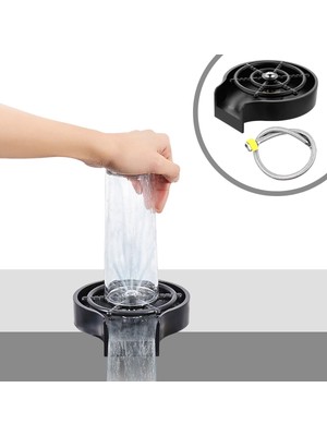 Buffer® Yüksek Basınçlı Otomatik Bardak Yıkama Aparatı Mutfak Lavaboları Için Hızlı Kupa Durulayıcı