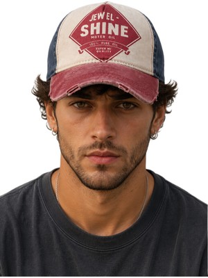 CosmoOutlet Vintage Yıkamalı Eskitme Şapka Unisex Ayarlanabilir Tokalı Baseball Cap