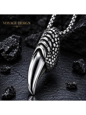 Voyage Accessory Paslanmaz Çelik Eagle Claw Kartal Pençesi Kolye