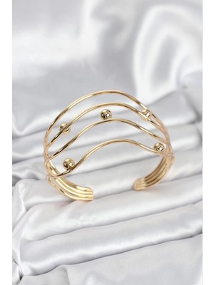 Mey Ithalat® Pirinç Gold Renk Kadın Bileklik