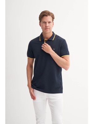 Cazador Slim Fit Lacivert Erkek Polo Yaka T-Shirt 46140