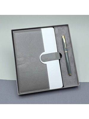 Lavly Kutulu Deri Defter Roller Kalem Seti - Iş Hediyelik Ofis Kırtasiye