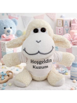 Lavly Toptan Hoşgeldin Kuzum Tişörtlü Peluş Kuzu