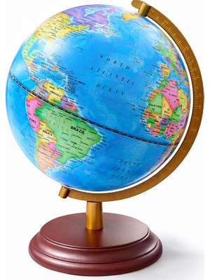 Lavly Dekoratif Işıklı Masa Üstü Dünya Küre Globe Eğitim Coğrafya Haritası