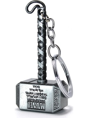 Lavly Thor Çekici Anahtarlık - Marvel Süper Kahraman Figürlü Metal Anahtarlık