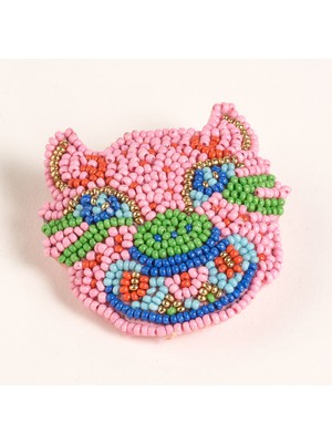 Zsa Zsa Zsu Dadrı Broş 6x6 Cm Pembe