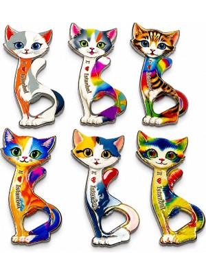 Lavly Kedi Tasarımı Istanbul Temalı Buzdolapı Süsü Magnet ALK5409