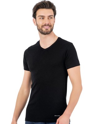 Pierre Cardin Erkek Ribana V Yaka Atlet, %100 Pamuk
