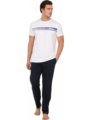 Pierre Cardin %100 Pamuk Penye Erkek Pijama Takım, Cep Detay