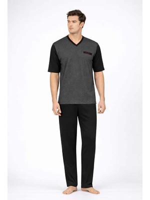 Pierre Cardin Erkek 3'lü Pijama Takım, Jakarlı, %100 Pamuklu, Kutulu