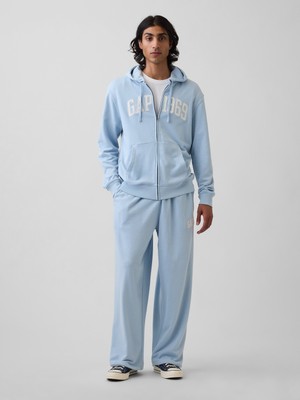 Gap Erkek Açık Mavi Fransız Havlu Kumaş Baggy Gap 1969 Logo Sweat Pantolon