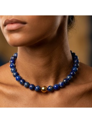 THEIA GemWorks Uni - Lapis Lazuli ve Hematit Detaylı El Yapımı Kolye