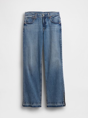 Gap Kadın Mavi Low Rise '90S Split-Hem Jean Pantolon