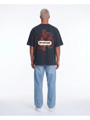 Respire Erkek Ffb Patch Oversize T-Shirt Füme