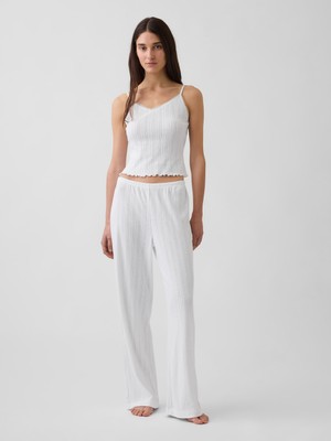 Gap Kadın Beyaz Pointelle Pijama Altı