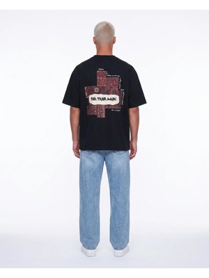 Respire Erkek Ffb Patch Oversize T-Shirt Siyah