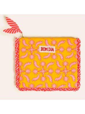 Zsa Zsa Zsu Rajpath Sarı Makyaj Çantası 30X25 cm