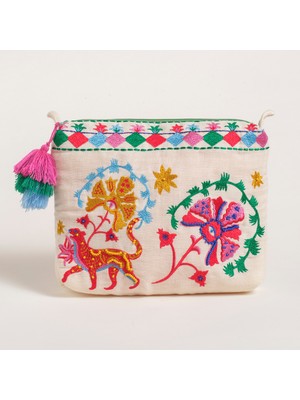 Zsa Zsa Zsu Rajpath Bej Makyaj Çantası 25X17X4 cm