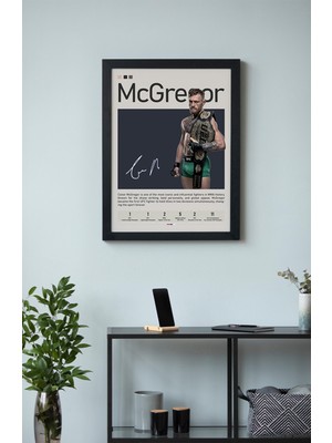 Conor Mcgregor Ahşap Çerçeveli Poster Tablo – Notorious Fight Style