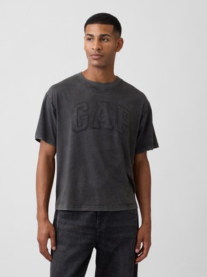 Gap Erkek Siyah Everyday Soft Boxy Gap Logo T-Shirt