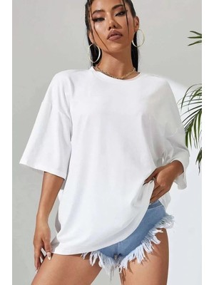 Korpe Elektro Korpeelektro Unisex Baskılı Oversize T-Shirt - Beyaz