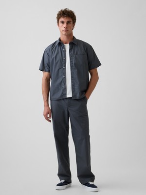 Gap Erkek Lacivert Poplin '90S Loose Pantolon