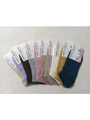 Pera Socks 10'lu Kadın Patik Çorabı Nefes Alabilen Kumaş DM17