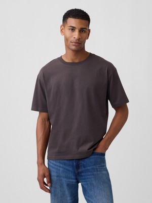 Gap Erkek Kahverengi Vintagesoft Boxy T-Shirt