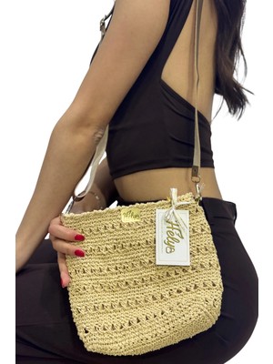Helybag El Yapımı Kağıt Ip Crossbody Çanta – Ayarlanabilir Askılı, Günlük Boho Omuz Çantası