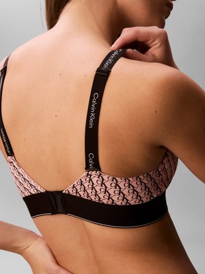 Calvin Klein Kadın Pembe Calvin Klein Lıghtly Lıned Bralet, Pembe Hafif Astarlı Ck Logolu Bralet