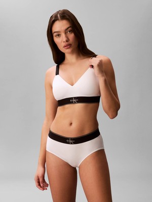 Calvin Klein Kadın Beyaz Calvin Klein Lıghtly Lıned Bralet Beyaz Hafif Astarlı Bralet